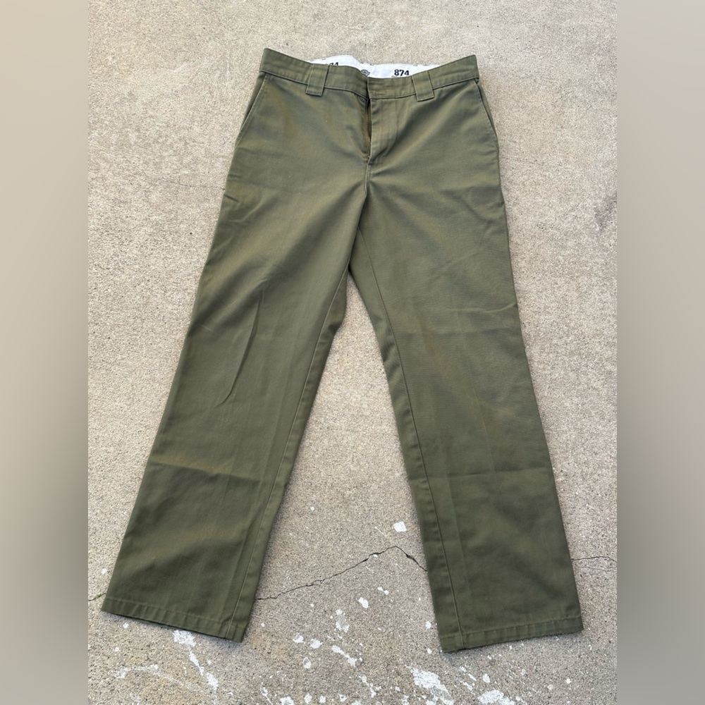 Classic Dickies 874 / Men's Olive Green Pants 34